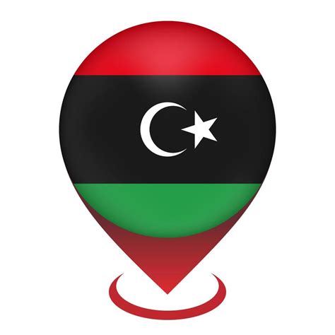 Map pointer with contry Libya. Libya flag. Vector illustration ...