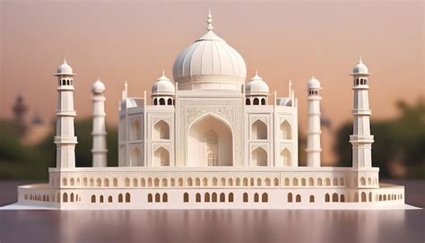 Premium AI Image | Aerial View of the Taj Mahal in India