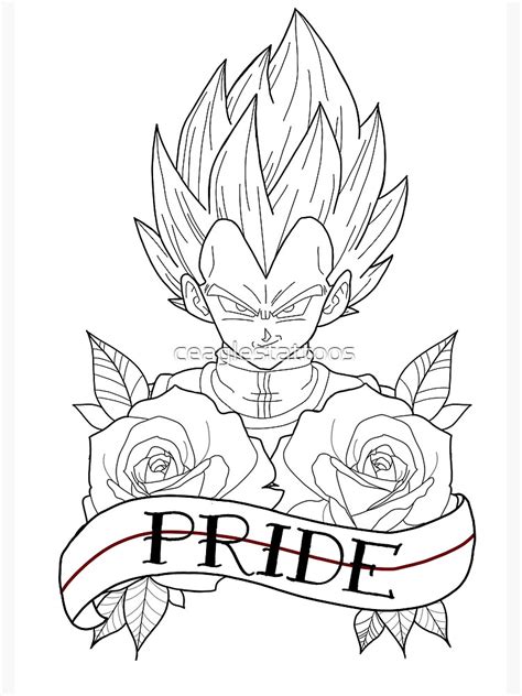 "Vegeta - pride tattoo" Poster by ceaglestattoos | Redbubble