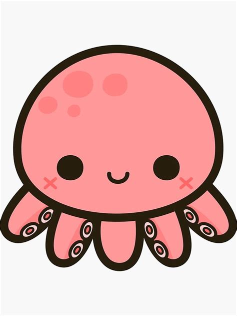 "Cute octopus" Sticker for Sale by peppermintpopuk | Cute small ...