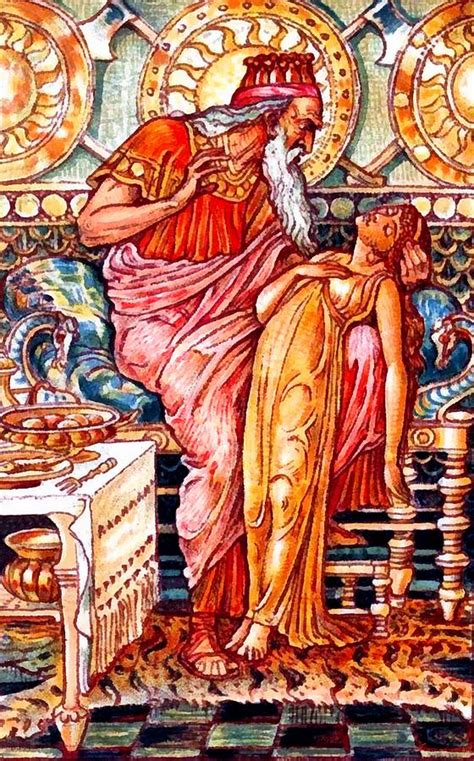 Midas Turns His Daughter To Gold Digital Art by Walter Crane