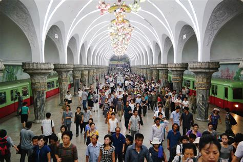 Pyongyang's stunning subway stations – in pictures | Inside north korea ...