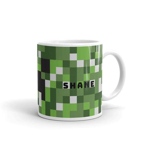 Minecraft Creeper Personalized Mug Minecraft Inspired Fan Art | Etsy