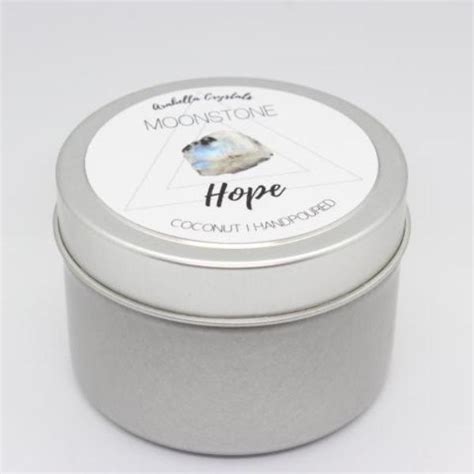 Moonstone Crystal Candle - 4oz - Spirit Nest