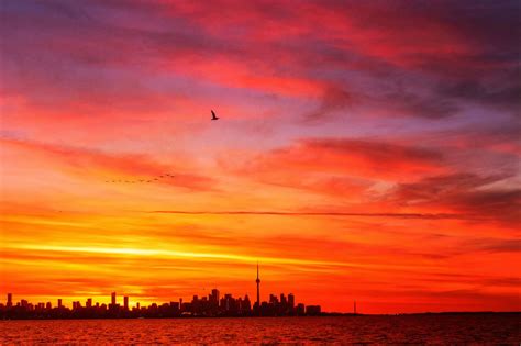 Toronto was in awe at last night's sunset and the photos are absolutely ...