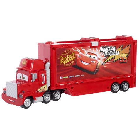 Disney / Pixar Cars Cars 3 Mack Friction Motor Hauler & 18 Die-Cast Car ...