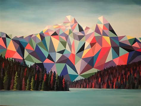 An Artist Reimagines the Vibrant Beauty of Canadian Mountains as Low ...