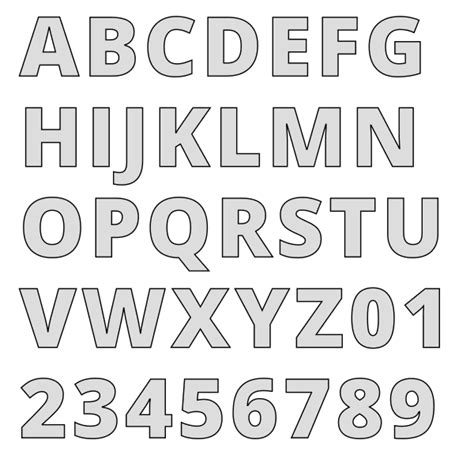 Large Letter Stencils (Printable Alphabet Lettering Font) – DIY ...