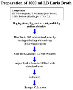 Preparation of LB Luria Broth - Laboratory Notes