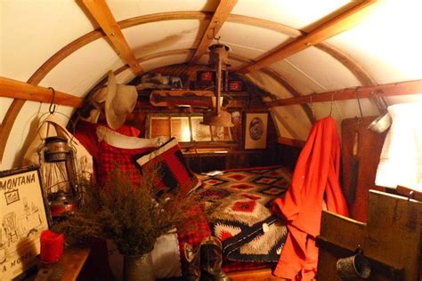 Inside view of a covered wagon cool. My mom's family were these people ...