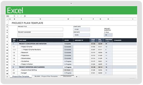 Project Schedule Template Excel | Project Planning Template Excel Gantt ...