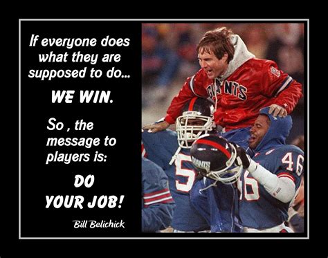 Bill Belichick 'Do Your Job' Quote Poster, Motivational NY Giants NFL ...