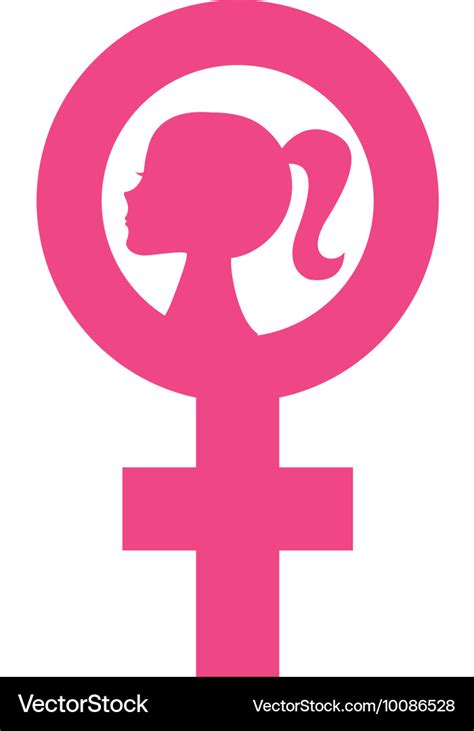 Woman female symbol silhouette icon Royalty Free Vector