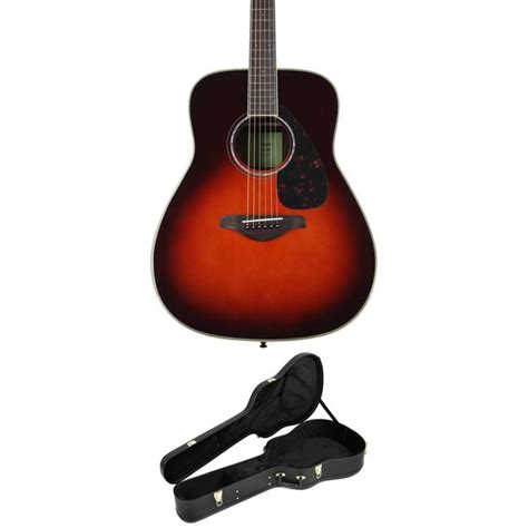 Yamaha FG830 Dreadnought Acoustic Guitar with Case- Tobacco Brown ...