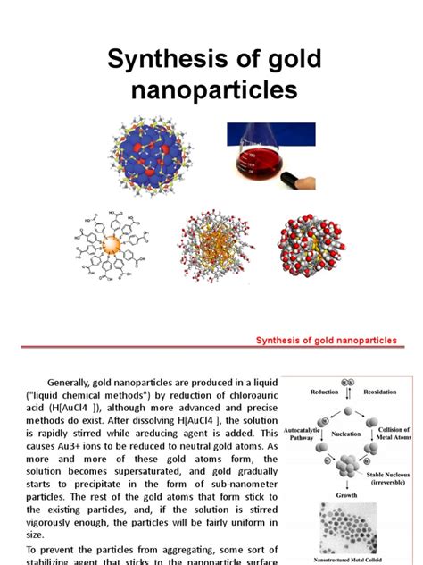 Synthesis of Gold Nanoparticles | Nanoparticle | Nanotechnology | Free ...