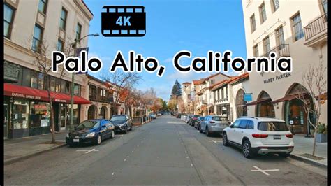 Driving around Bay Area (Palo Alto), California - 4K - YouTube