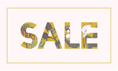 Illustration of sale word decorated with flowers - Download Free ...