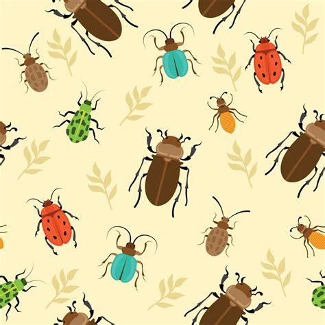 Seamless Pattern Insects 7166260 Vector Art at Vecteezy