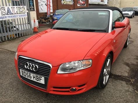 AUDI A4 SLINE CONVERTIBLE RED 1.8 T PETROL MANUAL LEATHER SEATS | in ...