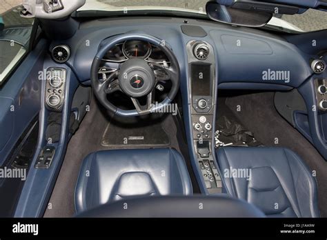 Interior of a McLaren 650s sportscar Stock Photo - Alamy