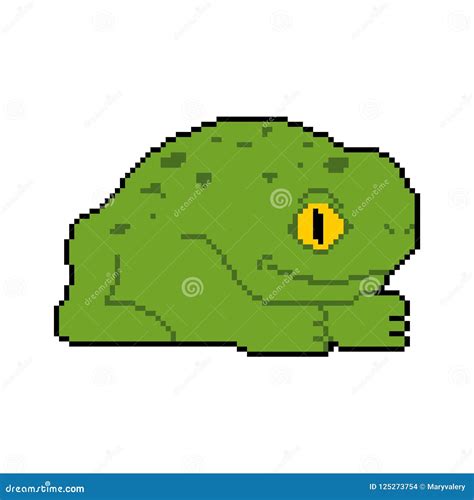 Frog Pixel Art. Toad 8 Bit. Vector Illustration. Stock Vector ...