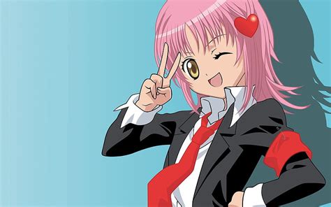 Anime, Girl, Gesture, Tie, Wink HD wallpaper | Pxfuel