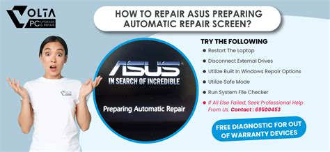 Asus Laptop Preparing Automatic Repair in black screen Solved ️