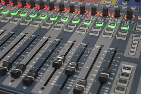 Sound System Control Panel. Stock Image - Image of music, equipment ...