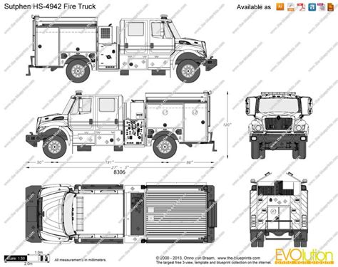 Sutphen HS-4942 Fire Truck | Fire trucks, Fire truck drawing, Fire