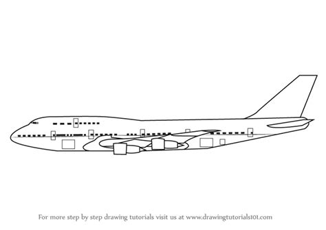 Learn How to Draw Aeroplane Sideview (Airplanes) Step by Step : Drawing ...