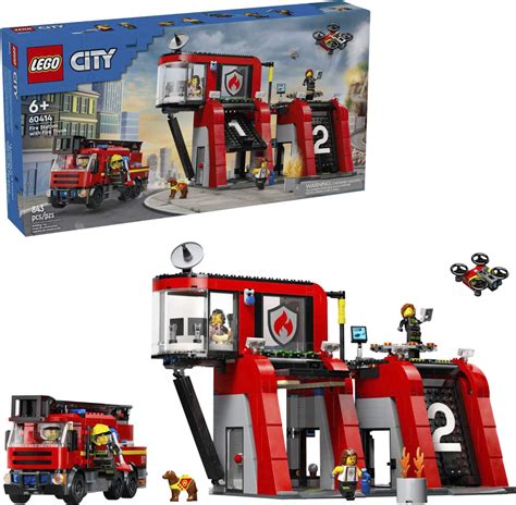 LEGO City Fire Station with Fire Truck Pretend Play Toy 60414 6470792 ...