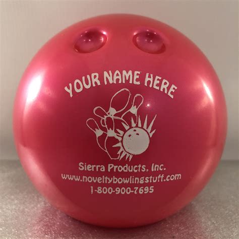 Personalized Bowling Ball Banks in Pink & Party Favors | Sierra Products