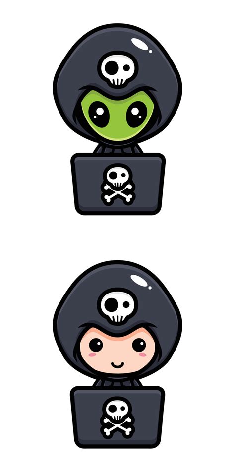 cute hacker character vector design 4216945 Vector Art at Vecteezy