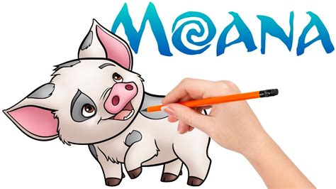 How To Draw Pua The Pig From Moana Vaiana Easy Drawings Dibujos ...