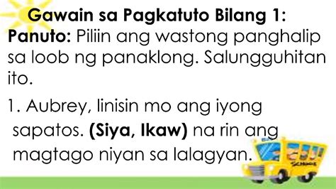 FILIPINO GRADE 1 IKATLONG MARKAHAN - WEEK 3 GAMIT NG MGA SALITANG ...