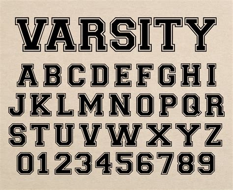 Varsity Font Varsity Letter Font Varsity Alphabet Font Varsity Team ...