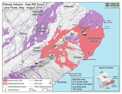 Hawaii Volcano Observatory Lava Flow Maps - Howzit Kohala