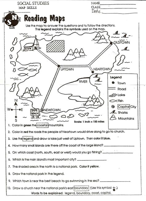 Reading A Map Worksheet - Alanna Leontyne