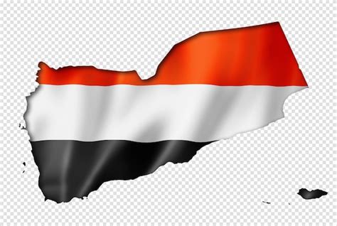 Premium PSD | Yemen flag map