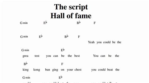 The script - hall of fame - Guitar Chords - YouTube