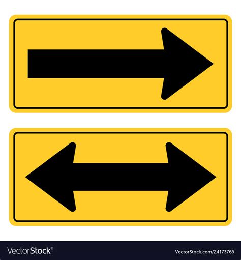 Road arrows sign Royalty Free Vector Image - VectorStock