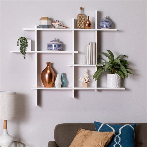 Belham Living Crosshatch Display Wall Shelf | Hayneedle | Shelf decor ...