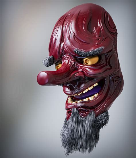 ArtStation - A tengu mask interpretation