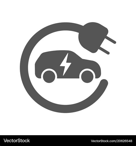 Electric car in refill icon electric Royalty Free Vector