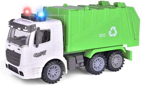 Fun Little Toys 12 Inch Garbage Truck Toy, Friction Powered Car for ...