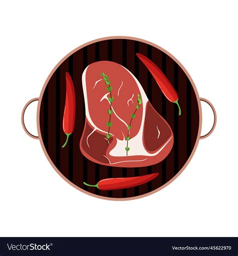 Raw meat Royalty Free Vector Image - VectorStock