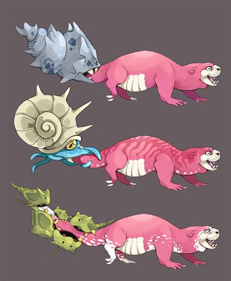 riskydoodles: “ Slowbro evolutions of my Slowpoke variations from a ...