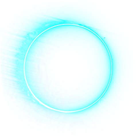 Blue Neon Border Light Circle Frame, Neon, Neon Border, Border PNG ...