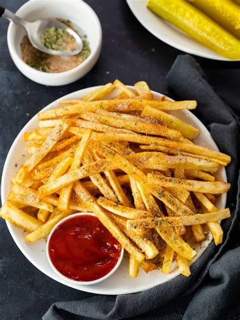 This homemade french fry seasoning recipe can be used for fresh or ...