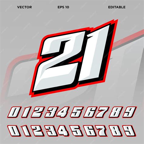 Premium Vector | Racing number effect designs template vector editable